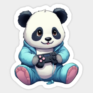 Gamer Panda Sticker